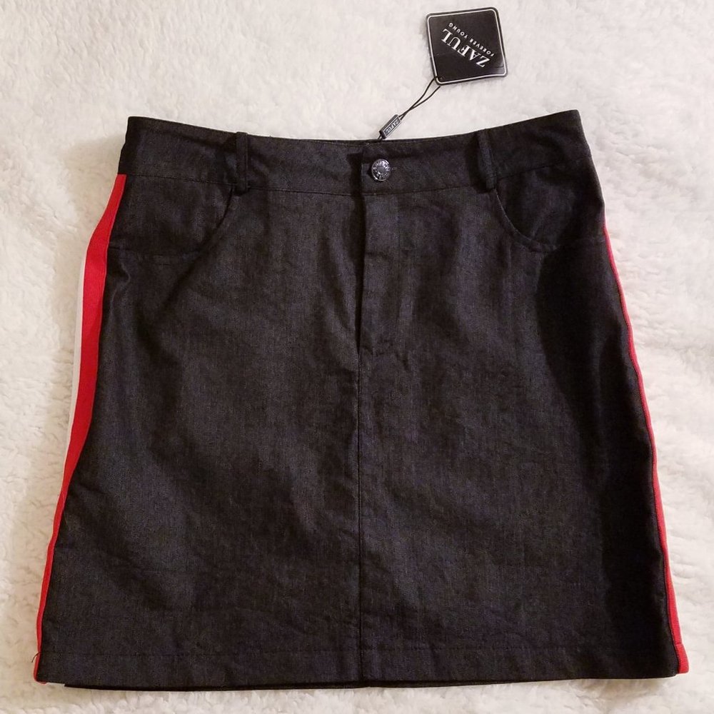 Juniors Black Denim Skirt-Size Sm-From Zaful-New